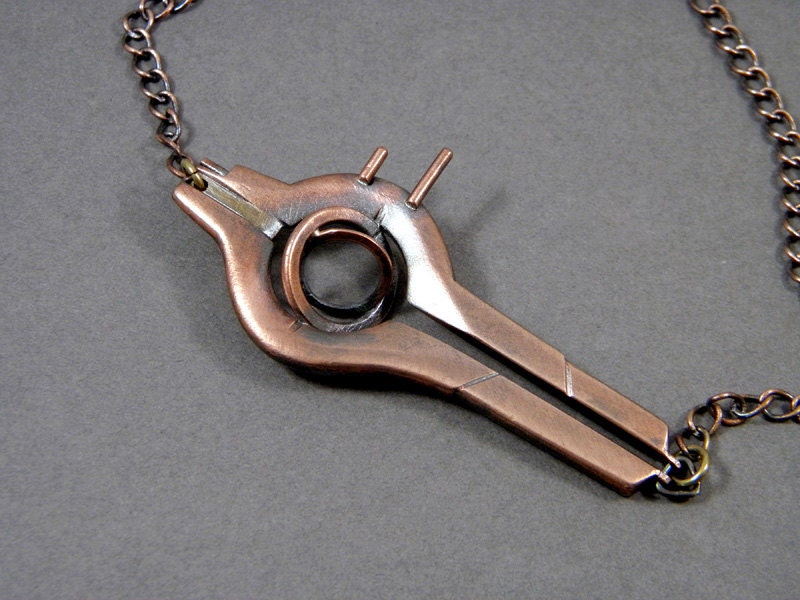 Forged Copper Mass Relay Pendant