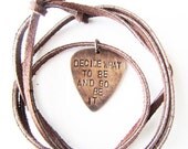 Guitar Pick Necklace with The Avett Brothers Quote - gift for him