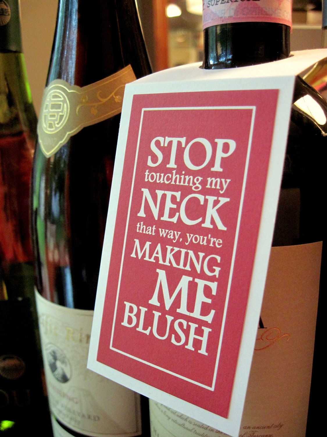 Wine bottle gift tags