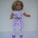 Purple Butterfly Dress, Shoes, Tee and Tights for American Girl, Other 18" Dolls and Bitty Baby