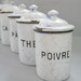 White Enamel Canister Set
