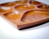 Mid-century Danish teak snack tray