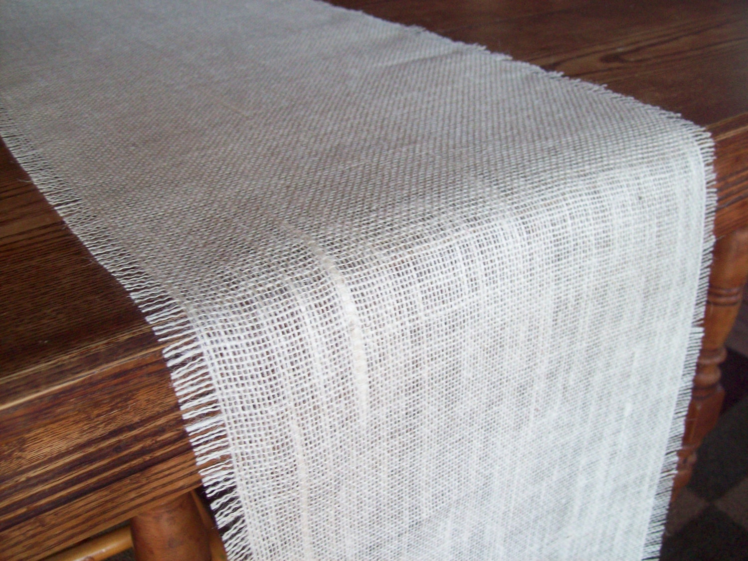 Burlap Table Runner 12 x 96 by North Country Comforts - Rustic and Elegant Table Runner - More Colors Available