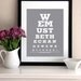 Inspirational Quote wall art "We must be the change we want to see" - Eye Chart Print  BUY 2 GET 1 FREE