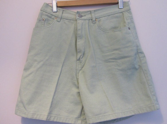 Vintage 90s mint green high waist shorts
