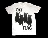 Black Flag CAT FLAG T Shirt Size X-LARGE
