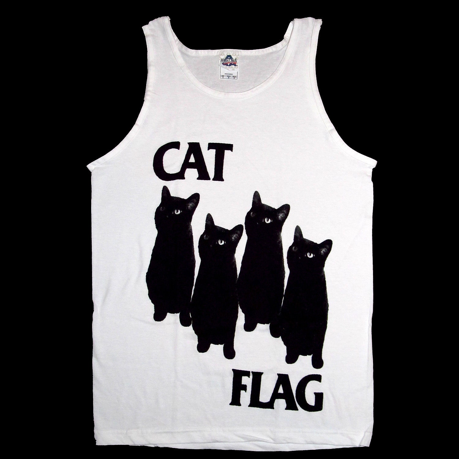 Black Flag CAT FLAG Tank Top Sizes Small thru X-Large