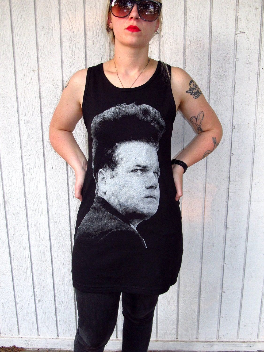 Stunning Jack Nance ERASERHEAD Thigh Length Tank Top Handmade Summer Dress