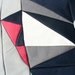 Origami Swallow Patchwork Pouffe