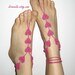 Barefoot Sandals Pink Heart, Valentine's Day gift