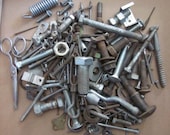 Hardware rusty metal destash lot of bolts nails screws and other random parts 5 pounds number 1