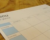 Menu at a Glance Planner/Journal - PDF