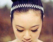 HAYLEY - Rhinestone Bridal Headband in Silver