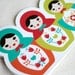 Babushka colorful printable card by Lafabriqueabricole on Etsy