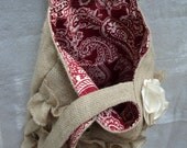 Burlap Purse French Market Bag