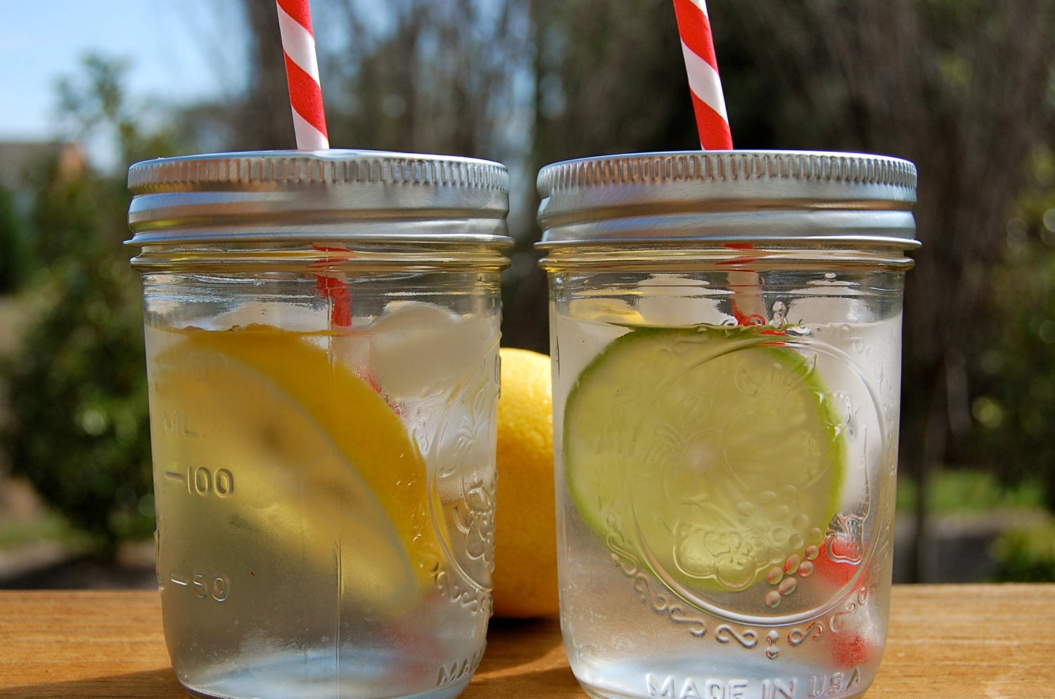 Mason Jar Drink Lids/ Ready for your straw/ Set of 24