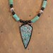 Leafy green polymer clay pendant