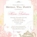 Shabby Chic Bridal Tea Party - Printable Invitation
