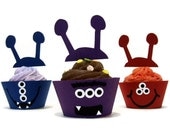 Monster Cupcake Wrappers AND Toppers 24 Il_170x135