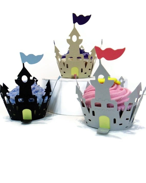 Cupcake Wrappers Castle Wrapper - set of 12 Il_570xn