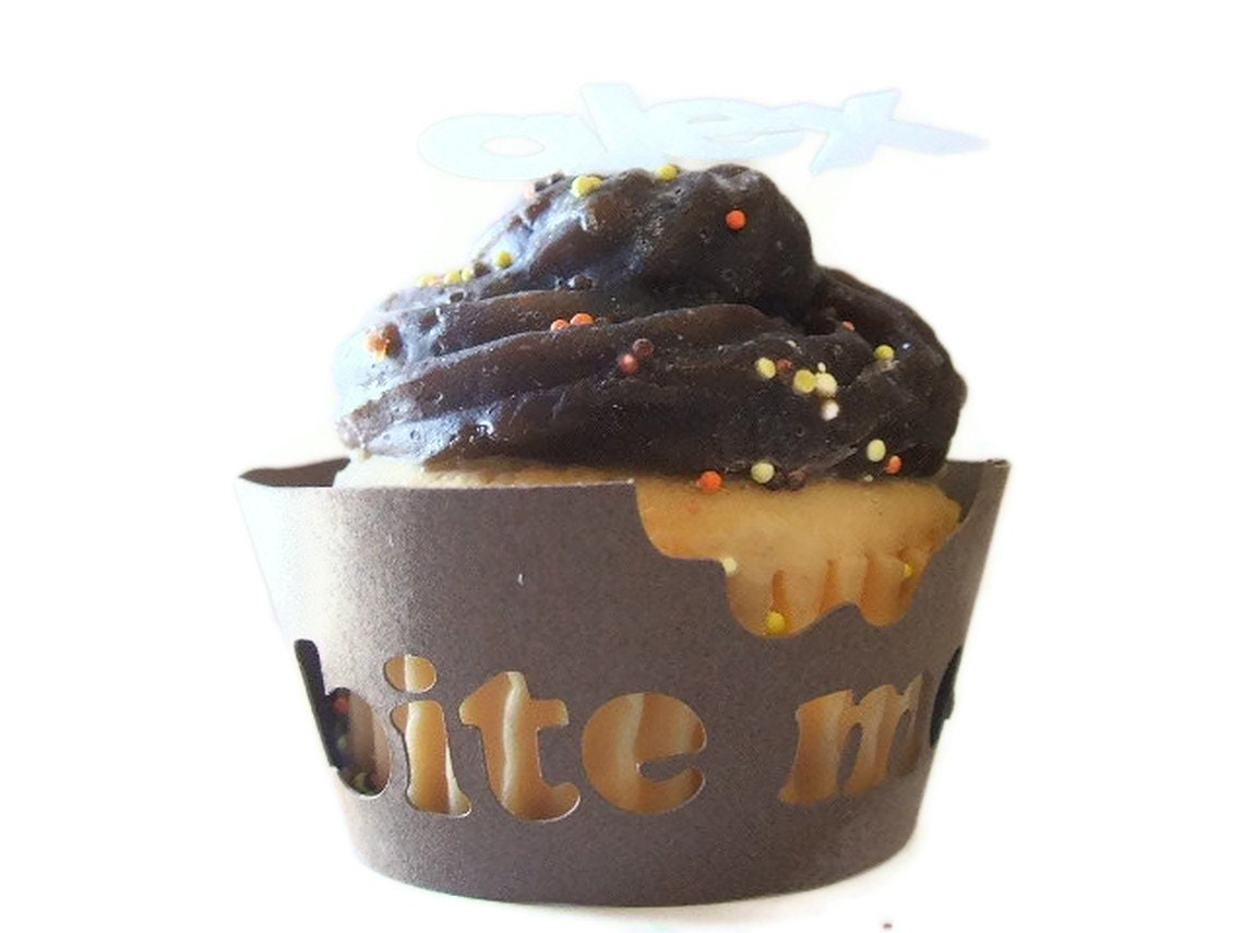 Bite Me Cupcake Wrappers - set of 12 Il_570xn