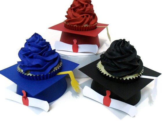 Graduation Cap Cupcake Wrappers -Set of 12 Il_570xn