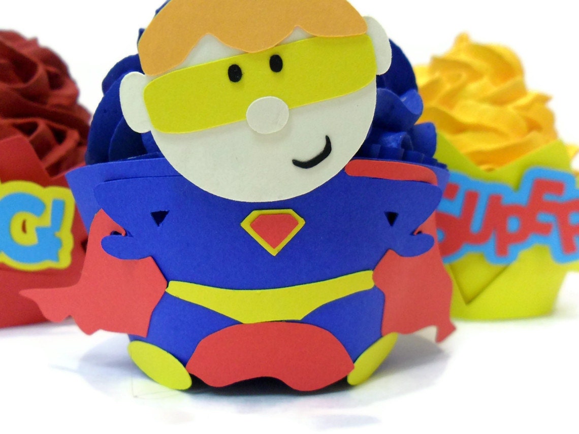 Super Hero Cupcake Wrappers - set of 12