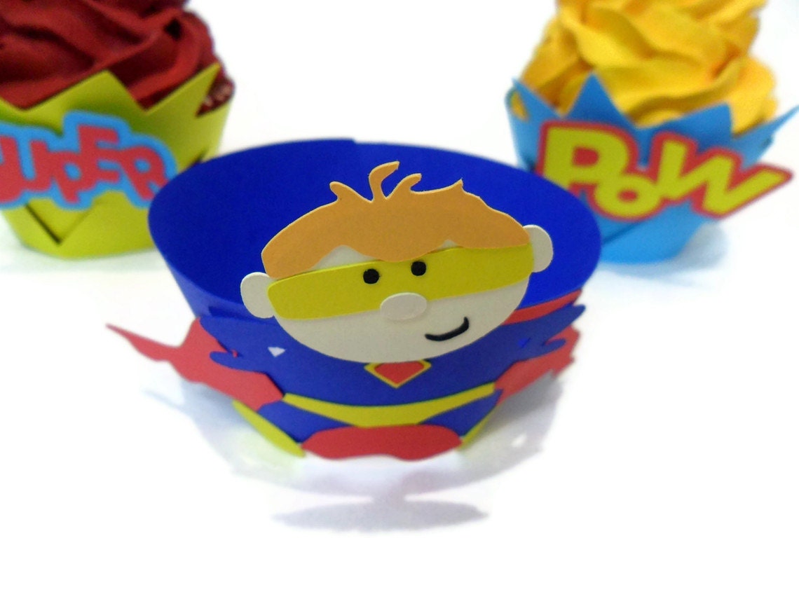 Super Hero Cupcake Wrappers - set of 12