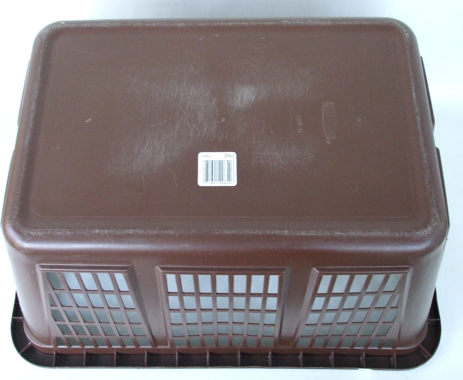 Vintage Plastic Laundry Basket Retro Brown Rubbermaid 1980s Home Decor