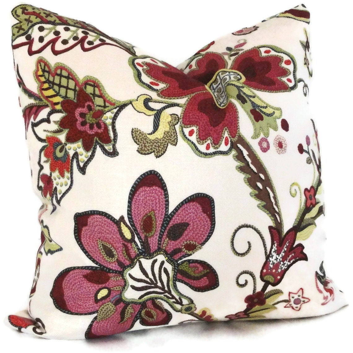 SALE Purple Jacobean Decorative Pillow Cover 20x20 Accent pillow, Throw pillow