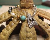 Vintage Assemblage Art Deco Pave Bracelet One of a Kind Sassy Sisters