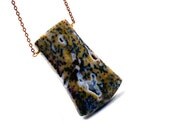 Petrified wood necklace: brown druzy necklace, petrified wood drusy primitive, tribal boho girl bohemian leopard tiger skin panther