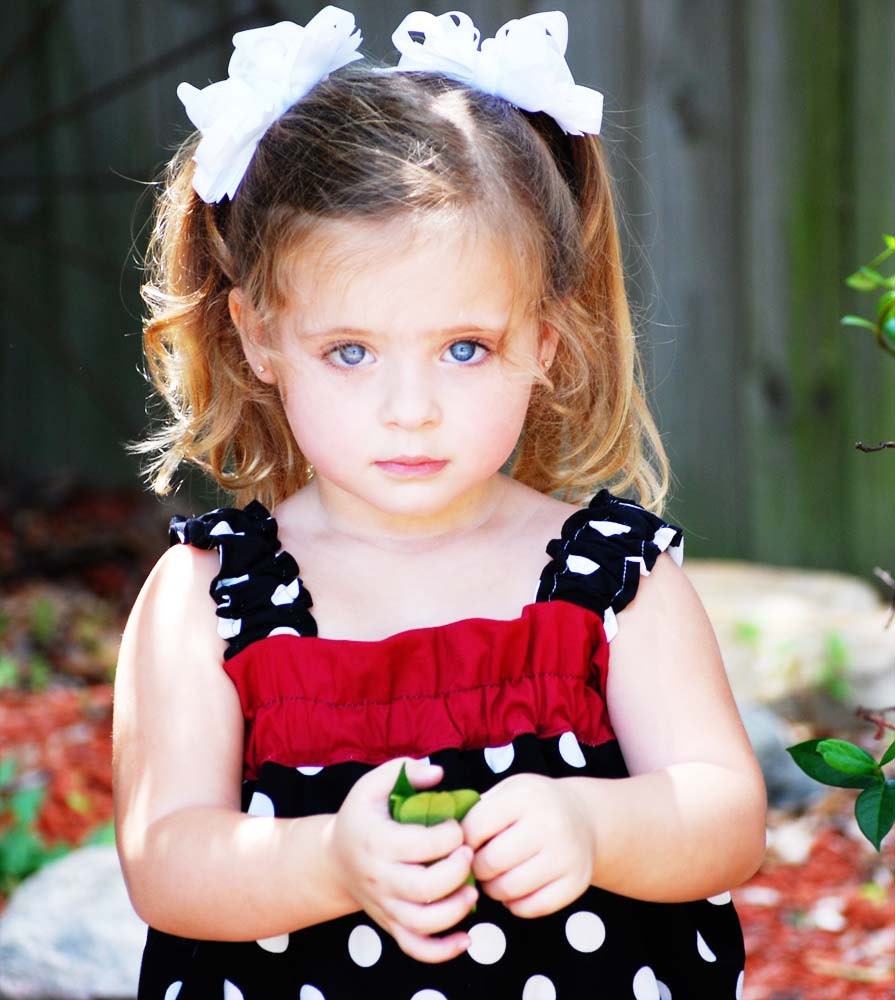 Black white polkadot and garnet South Carolina college football favorite team dress size 2t 3t 4t 5 or 6
