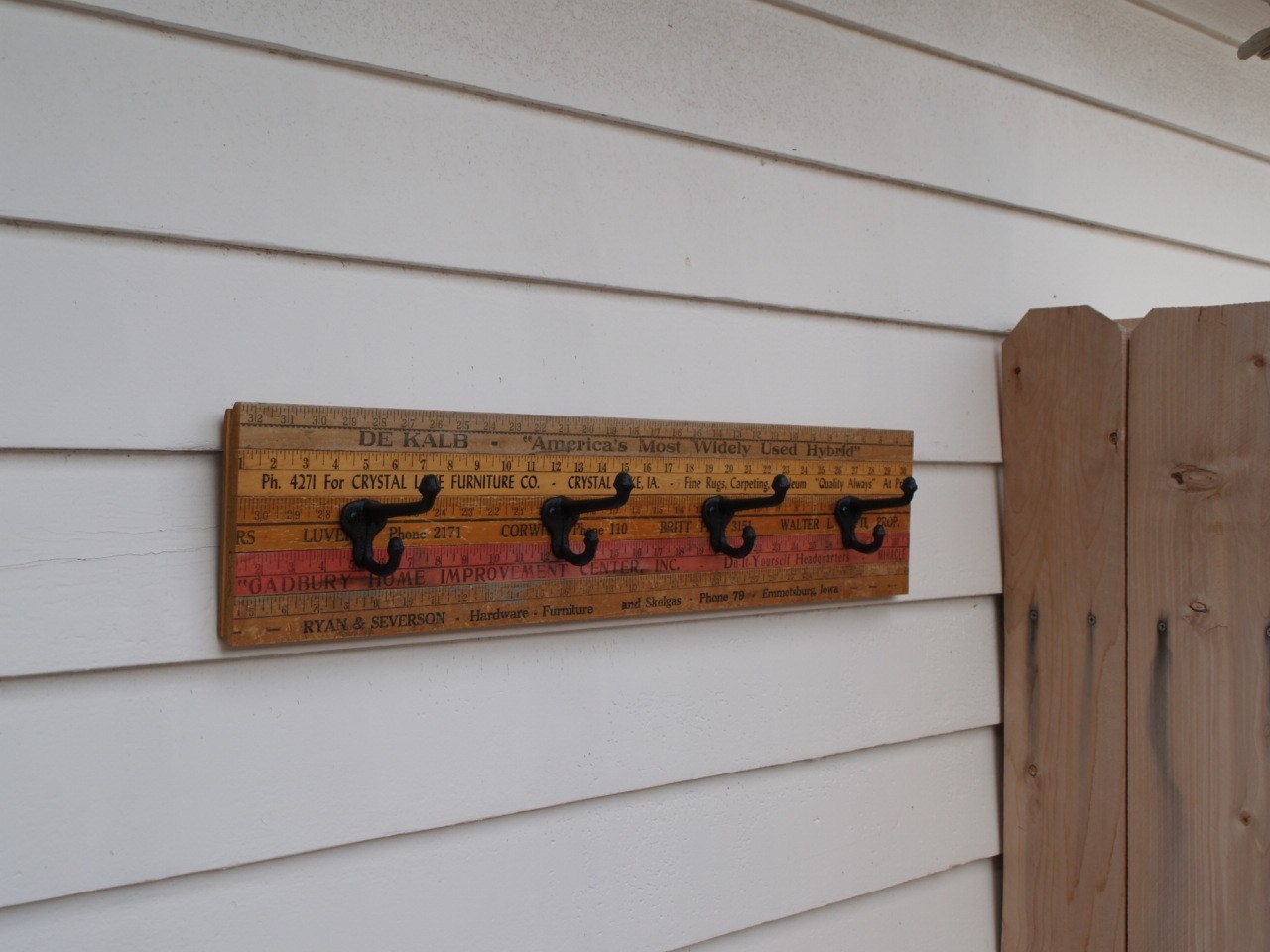 Vintage Yardstick Coat Rack - 30 inches