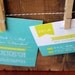 Wedding Invitation Set - bright and bold design with ribbons and script