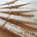 French Script Hand Stamped Wood Clothespins Set of 10