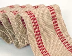 Red/Natural Jute Webbing 5 yards 11 lbs. jute webbing Il_570xn