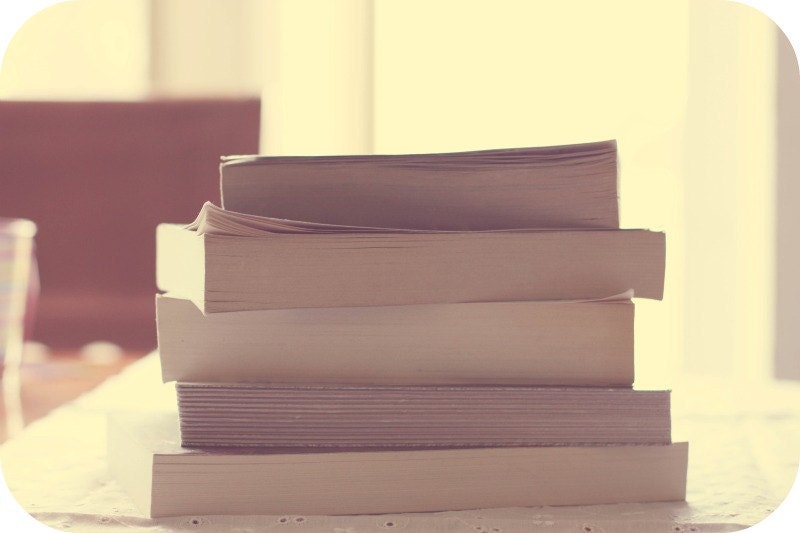 Stacked - Fine Art Photograph, books, bibliophile, light