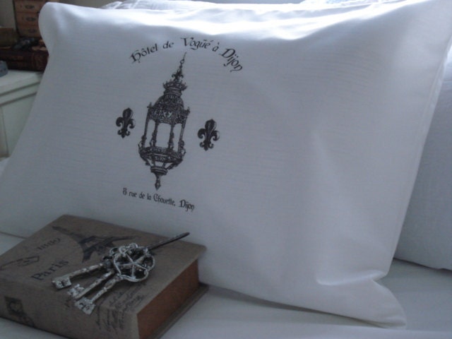 Pair of French pillowshams/ French hotel pillowcases