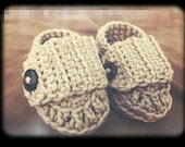 Little Mister Loafers - Crocheted Baby Booties, You choose Size and Color