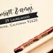 Custom Calligraphy Address Stamp -- Hand Calligraphy and Type -- Elle Style with Banner