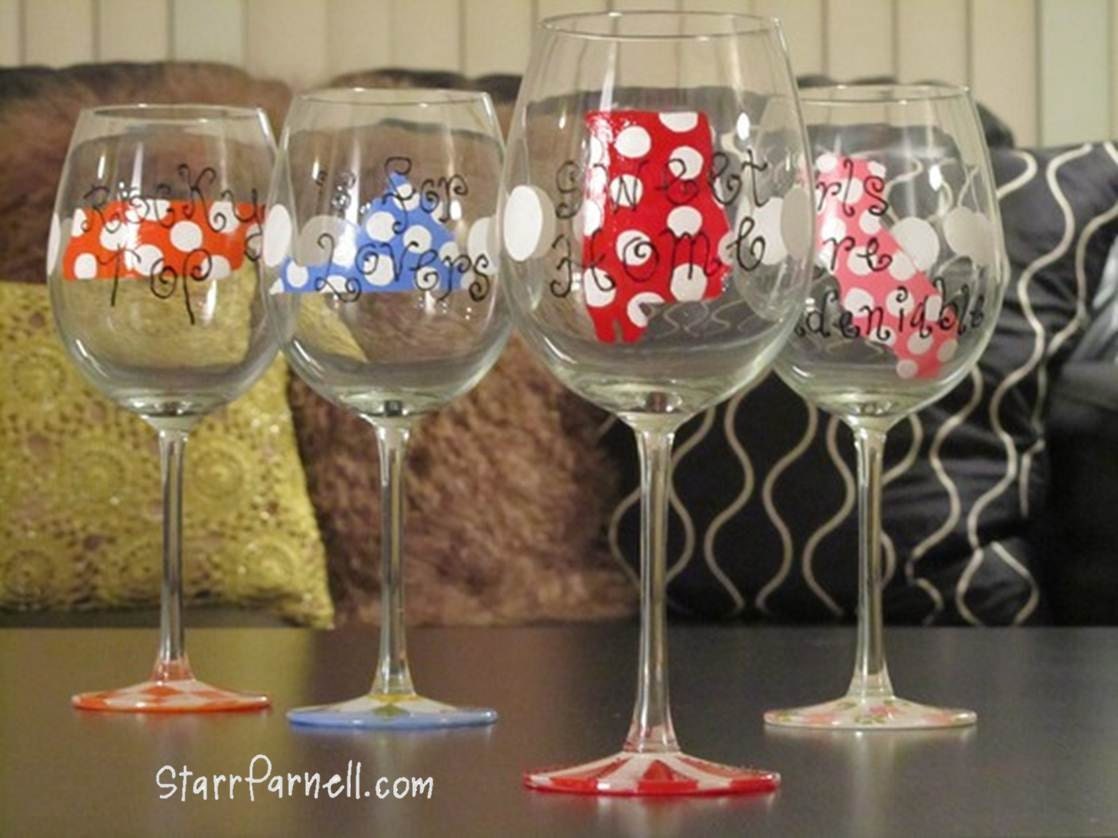 State Wine Glass Any Lyric or Phrase Custom Hand Painted