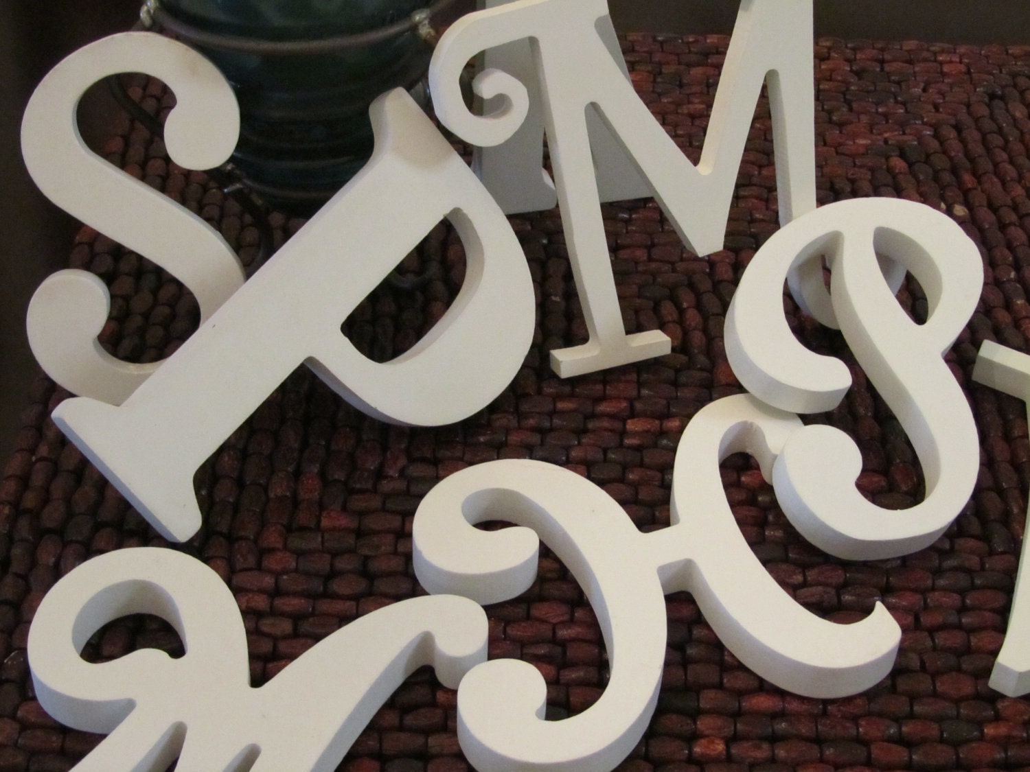 Wooden Monogram Letter Addition to your Wreath