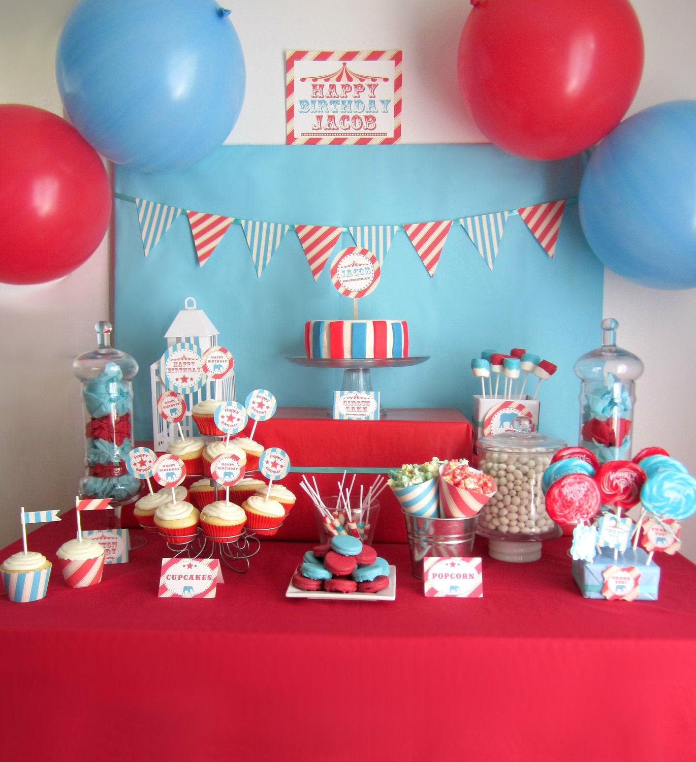 Spectacular Vintage Circus Party Package - Printable Personalized Birthday .. DIY Party Printables.. svc01 - Signature Collection Il_570xn