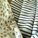 Floral Infinity Scarf - Striped Loop Scarf - Pear Green Floral Pattern and Stripes - Womens Spring Circle Scarf