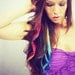 Rainbow Human Hair Extensions. Colored Hair Extension Clip, Hair Wefts, Clip in Hair, Tie Dye Hair Extensions, Dip Dyed Hair