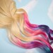 Ombre Pastel Tie Dye Tips, Two, Human Hair Extensions. Colored Hair Extension Clip, Hair Wefts, Clip in Hair, Tie Dye Hair, Dipped Dyed