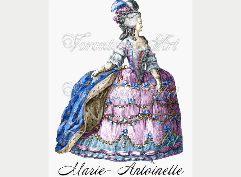 Marie Antoinette Digital Image Transfer for PILLOWS, tea towels, appron, bags and more. 016