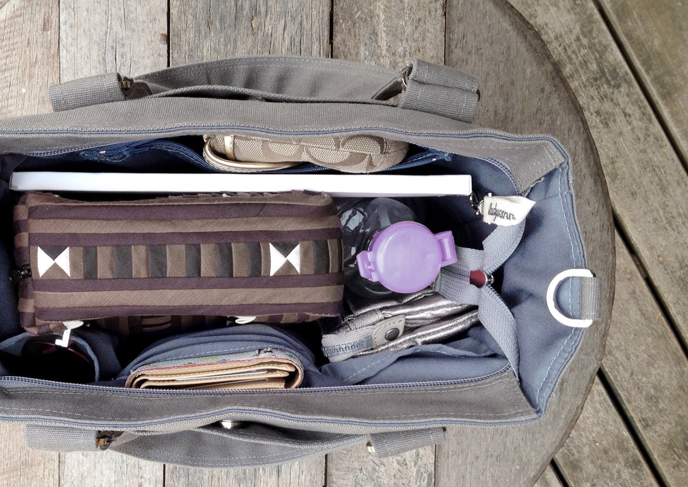 BAILEY // Dark Grey // 021 // Luckycann // Handmade // Everyday Canvas Bag // Holiday Sale // 10% off