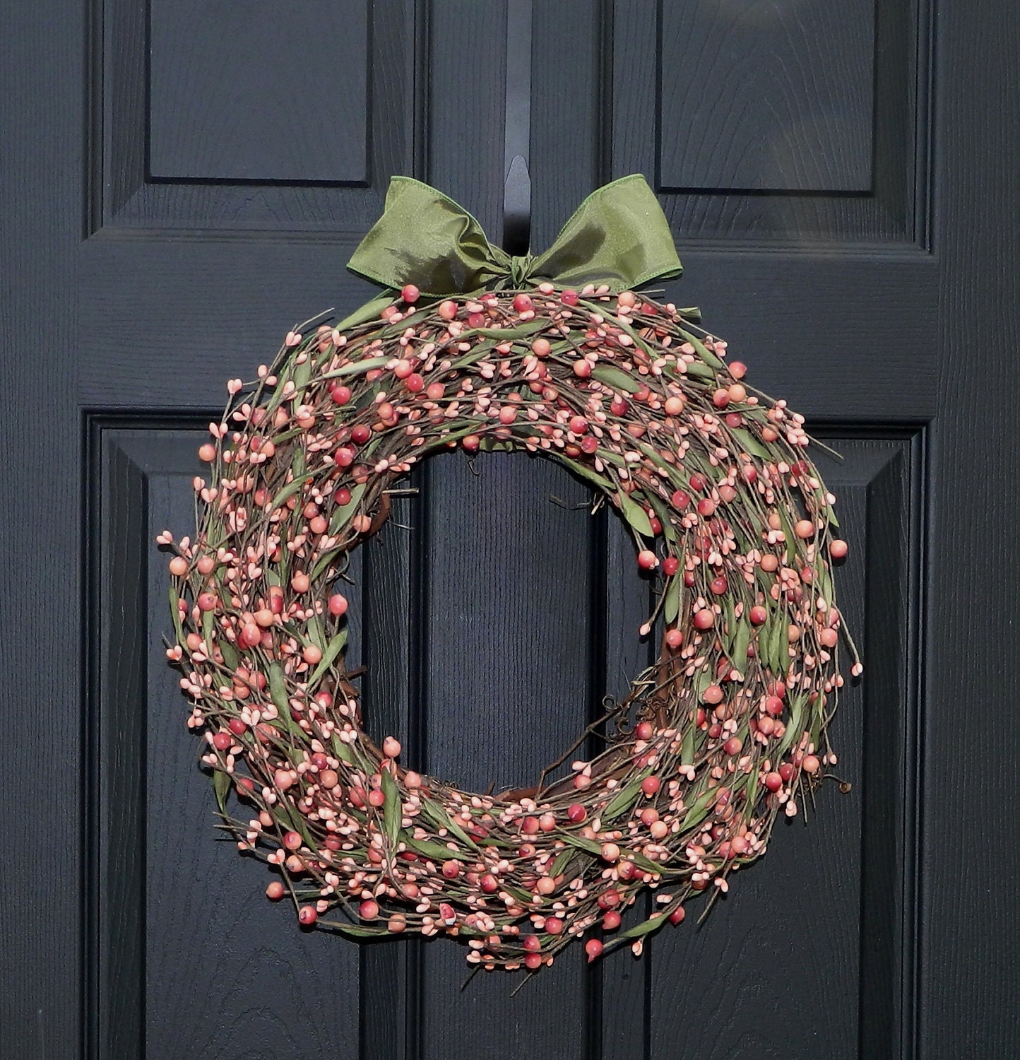 Berry Wreath - Pink Wreath - Door Wreath